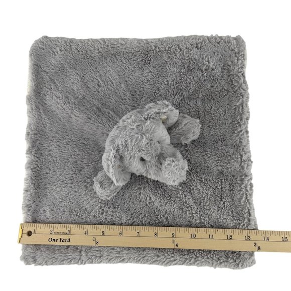 Kellytoy Elephant Lovey 13" Grey Tan Baby Security Blanket Rattle - Picture 5 of 6